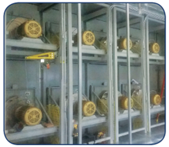 A room with several yellow motors

Description automatically generated with medium confidence